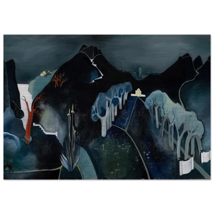 Mysterious Landscape - 1930 - Tove Jansson Brushed Aluminum Print - 70x100 cm / 28x40 inches | Tove Jansson Aluminum Print | Tove Jansson Prints