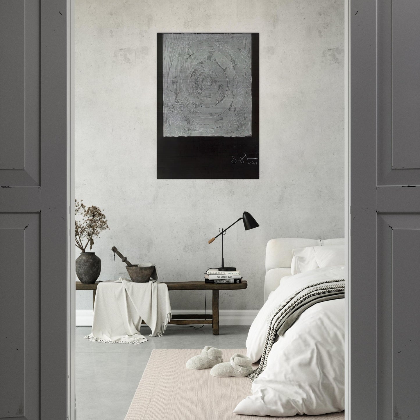 WHITE TARGET 1969 - Jasper Johns Brushed Aluminum Print - 70x100 cm / 28x40 inches | Jasper Johns Aluminum Print | Jasper Johns Prints