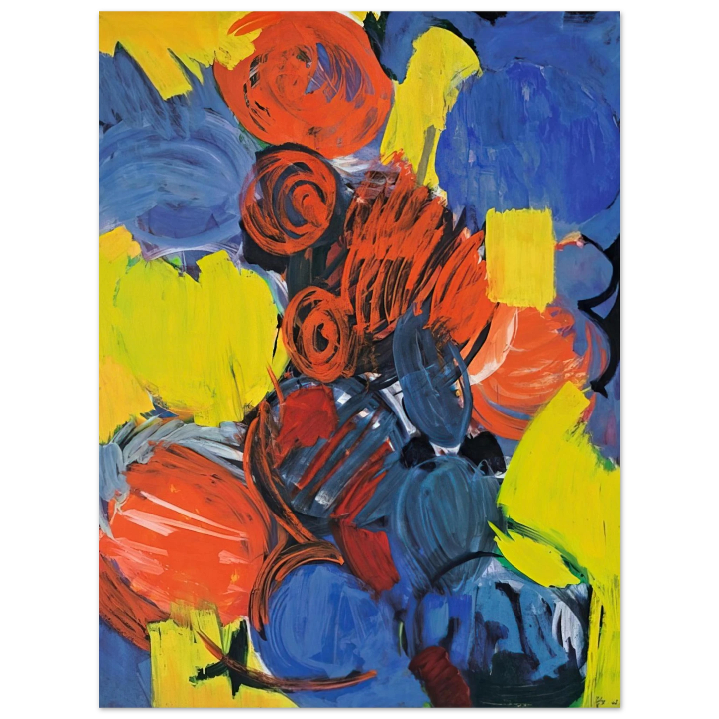 Ernst Wilhelm Nay - Weizengelb - 1962  75x100 cm / 30x40inches Fine Art Poster