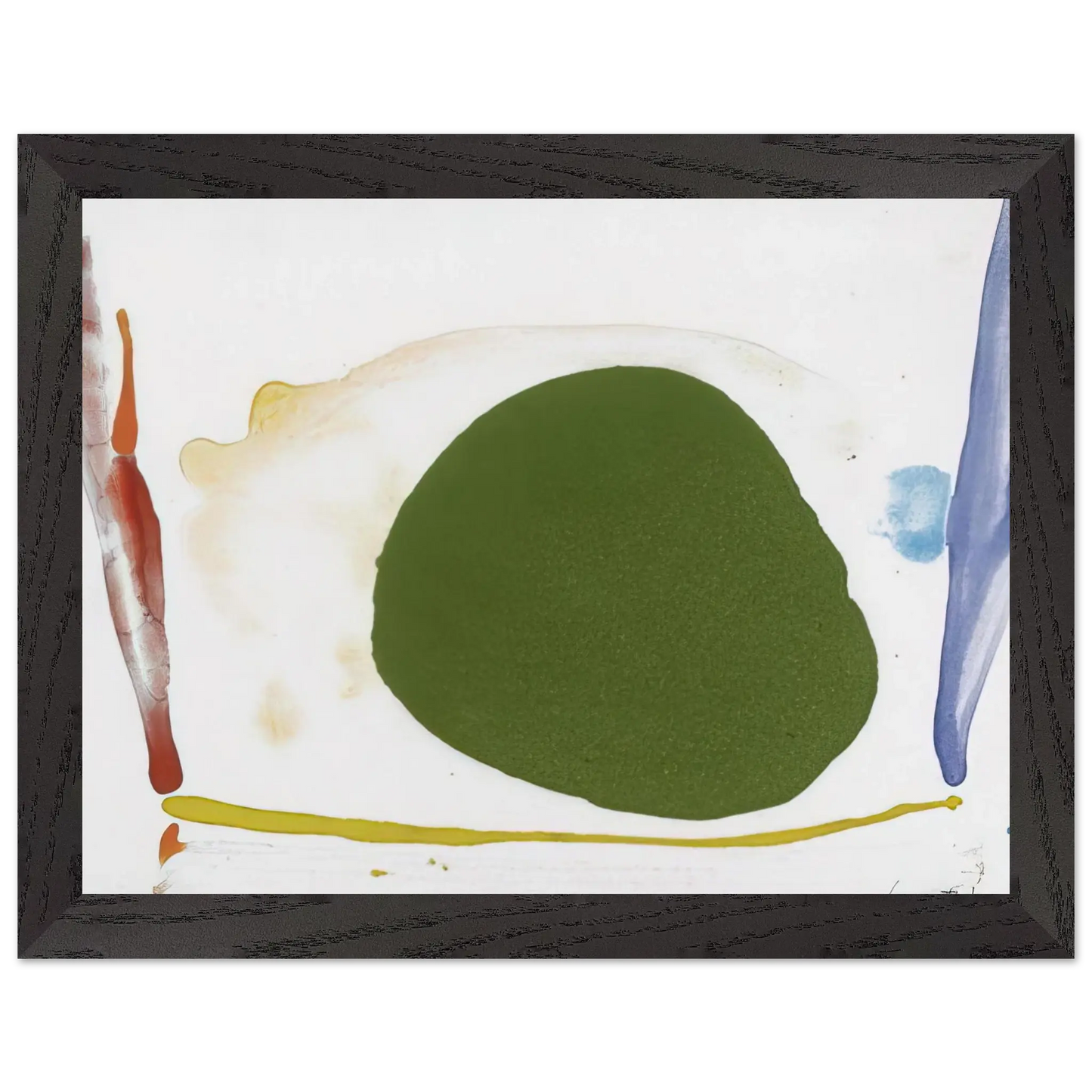 Helen Frankenthaler - Thanksgiving Day - 1973 Wall art - 30x30 cm / 12x12 Inches - Premium Wooden Framed Poster With Fine Art Paper - Black frame