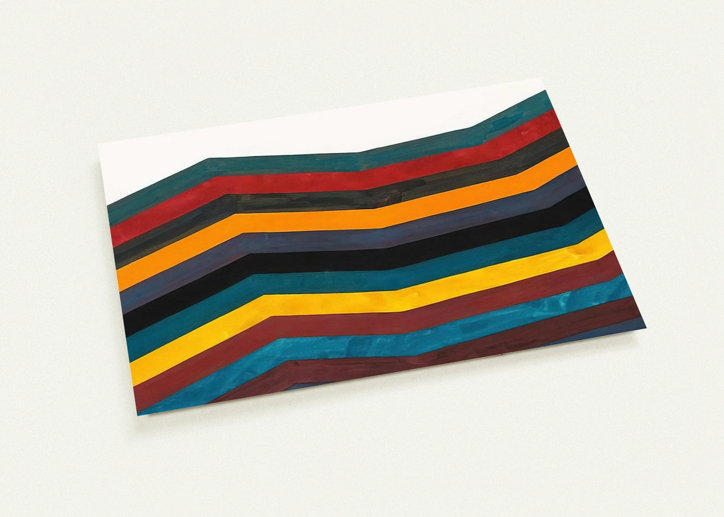 Irregular Horizontal Bands of Equal Width Starting at Bottom By Sol LeWitt Pack of 10 Post Cards | Sol LeWitt Post Cards | A6 (10.5 x 14.8 cm) - 4.1 x 5.8 inches