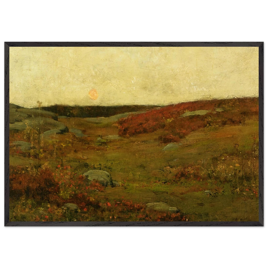 Sunrise Autumn - Childe Hassam 70x100 cm / 28x40 inches Framed Art Print – Black Wooden Frame