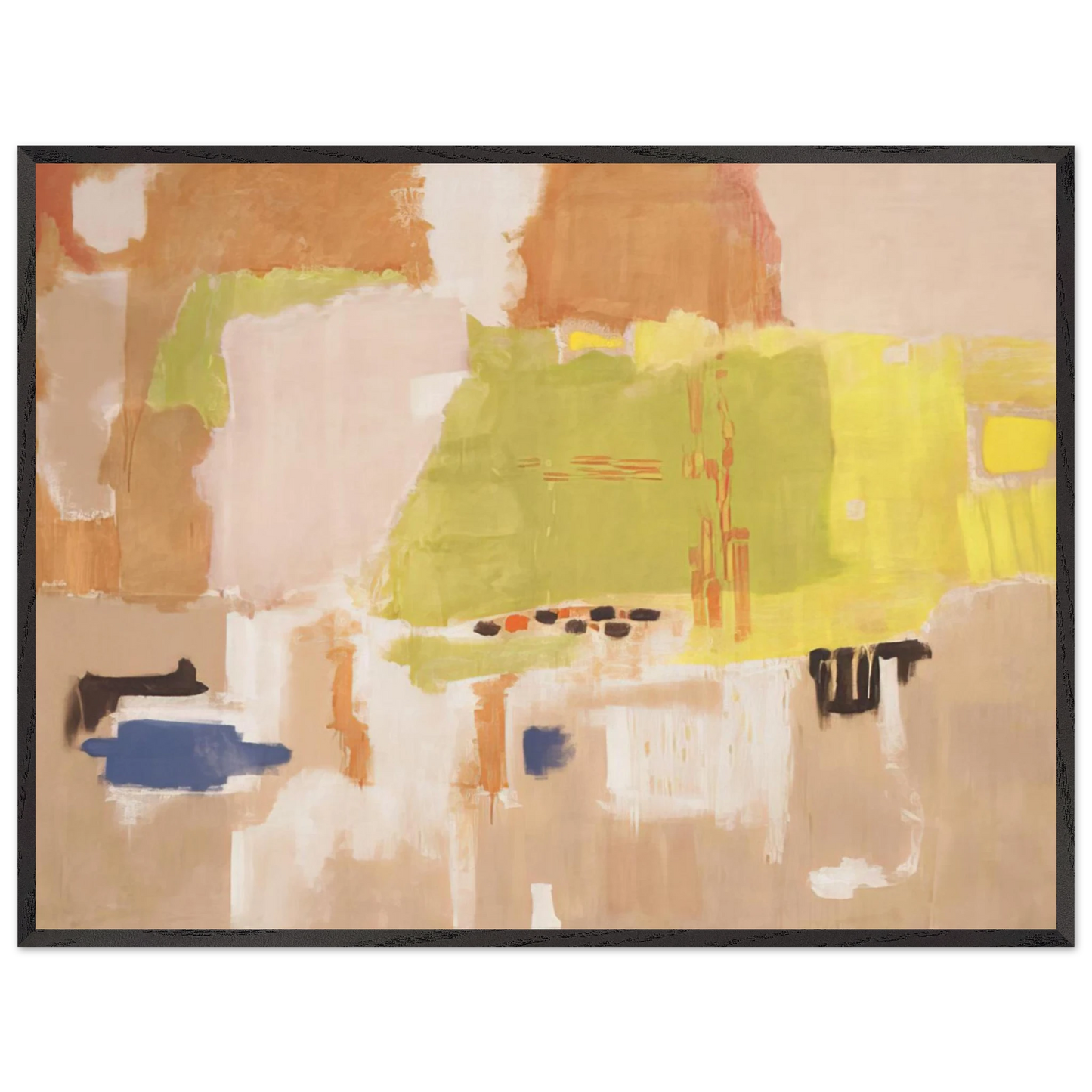 Mark Rothko - No.1 Untitled - 1948 Wall Art - 30x40 cm / 12x16 inches - Premium Wooden Framed Poster With Fine Art Paper - White frame