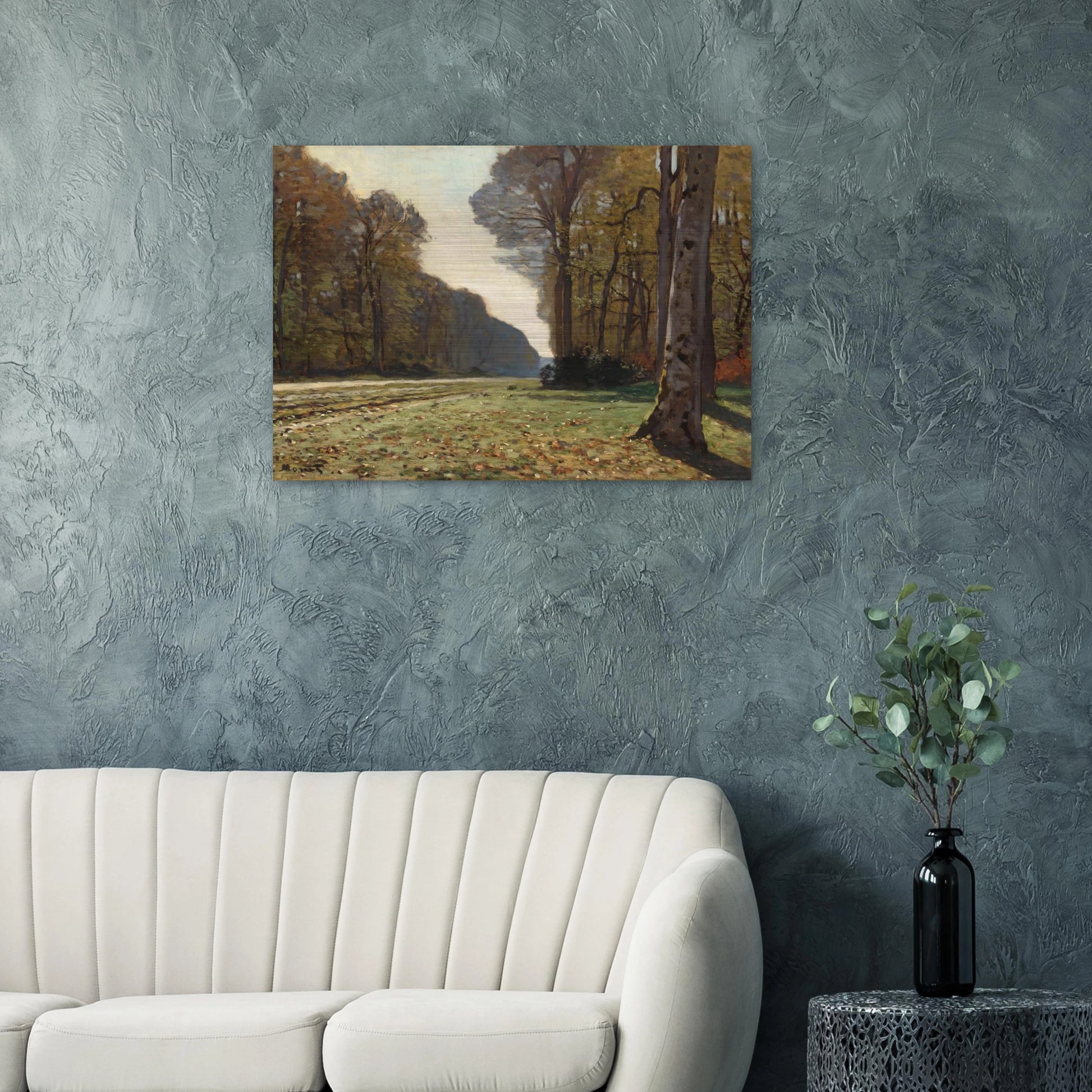 The Pave de Chailly - claude monet Brushed Aluminum Print - 70x100 cm / 28x40 inches | claude monet Aluminum Print | claude monet Prints
