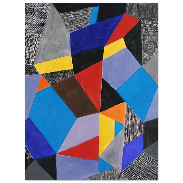 Johannes Itten - Farbformen und Struktuten - 1953  75x100 cm / 30x40inches Fine Art Poster