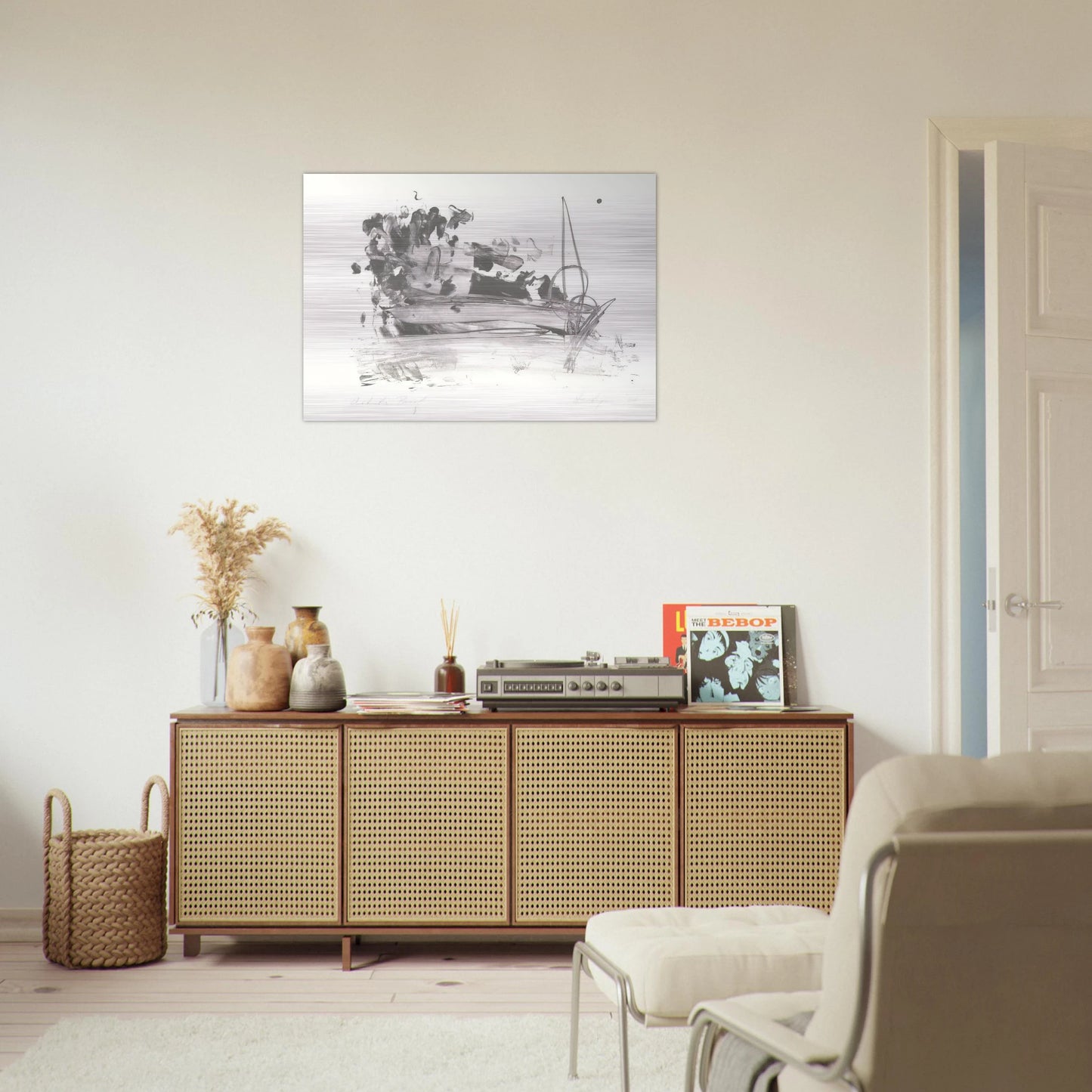 The Hero Leaves His Ship - Grace Hartigan Brushed Aluminum Print - 70x100 cm / 28x40 inches | Grace Hartigan Aluminum Print | Grace Hartigan Prints