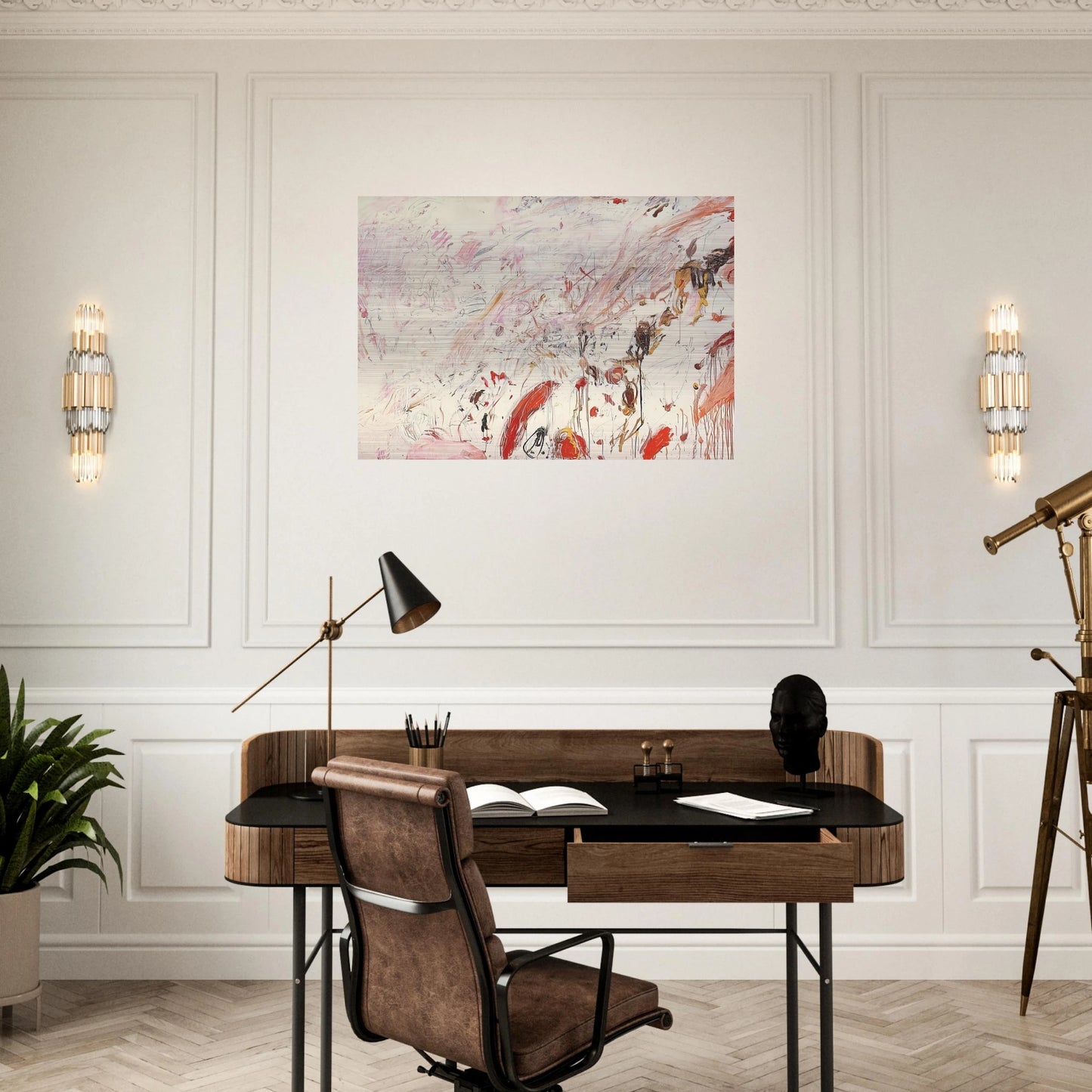 Ferragosto III - Cy Twombly Brushed Aluminum Print - 70x100 cm / 28x40 inches | Cy Twombly Aluminum Print | Cy Twombly Prints