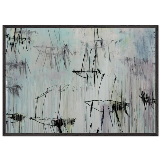 Lepanto Part V - Cy Twombly 70x100 cm / 28x40 inches Framed Art Print – Black Wooden Frame