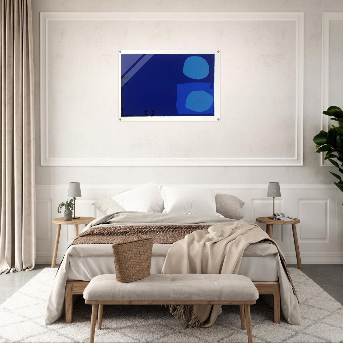 Four Blues Two Discs - 1970 - Patrick Heron Acrylic Print - 70x100 cm / 28x40″ inches