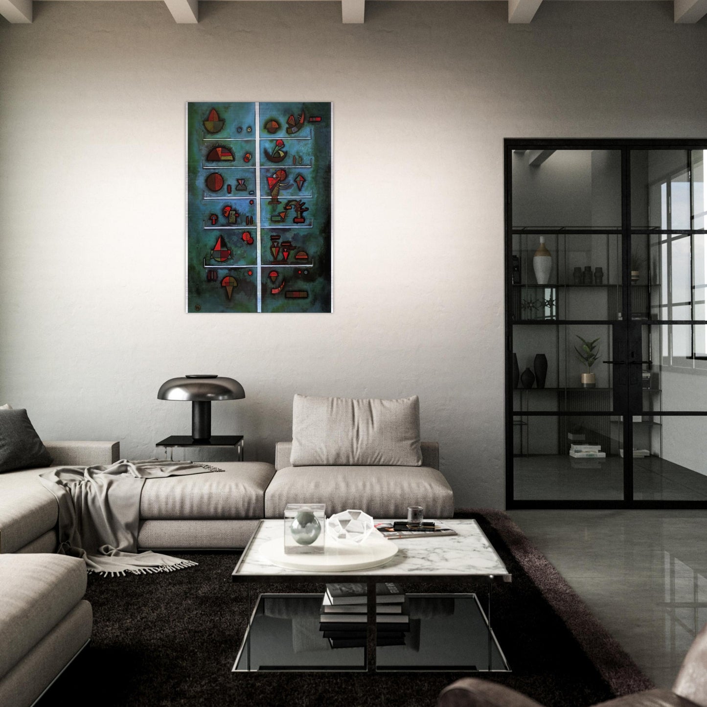 STOREYS 1929 - Wassily Kandinsky Brushed Aluminum Print - 70x100 cm / 28x40 inches | Wassily Kandinsky Aluminum Print | Wassily Kandinsky Prints