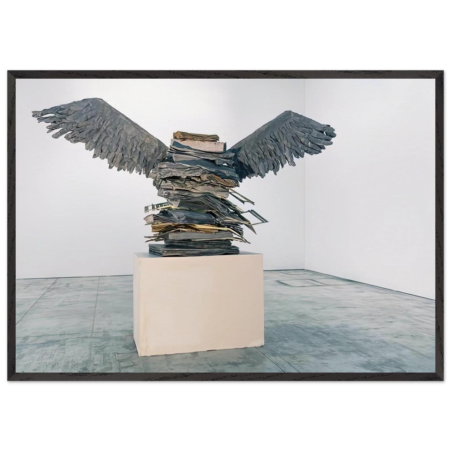 THE LANGUAGE OF THE BIRDS 2013 - Anselm Kiefer 70x100 cm / 28x40 inches Framed Art Print – Black Wooden Frame