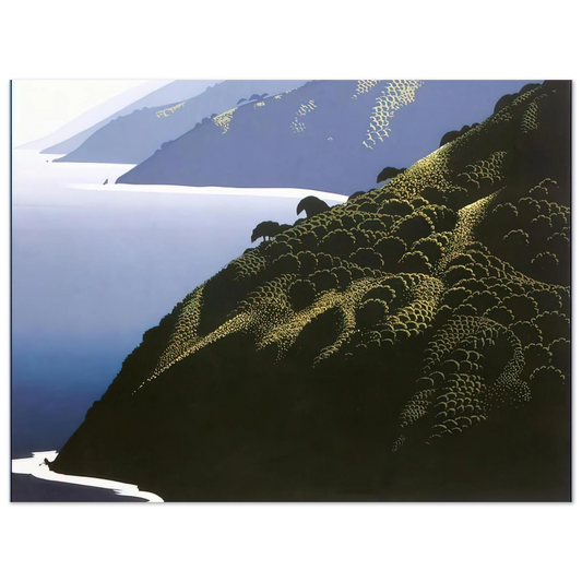 Eyvind Earle - Big Sur Calm  75x100 cm / 30x40inches Fine Art Poster
