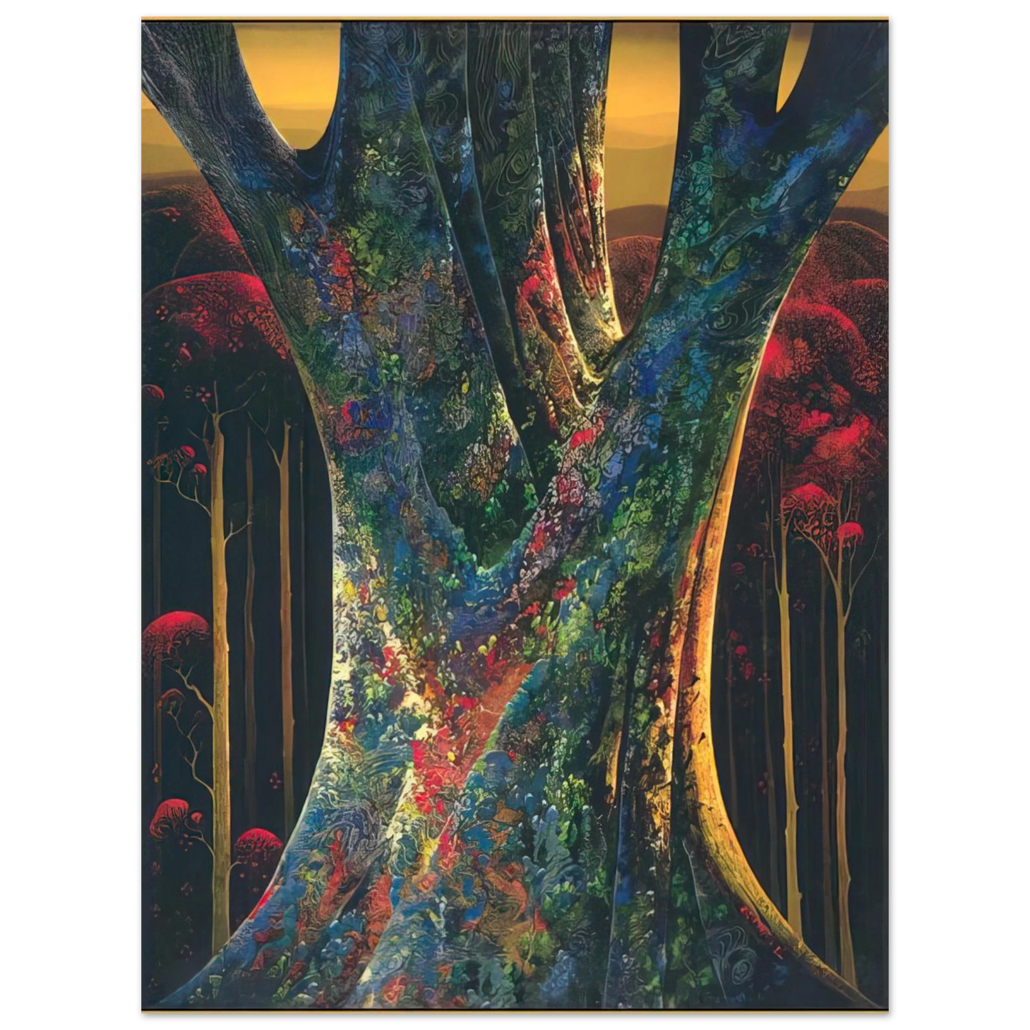 Eyvind Earle - Majestic Tree  75x100 cm / 30x40inches Fine Art Poster