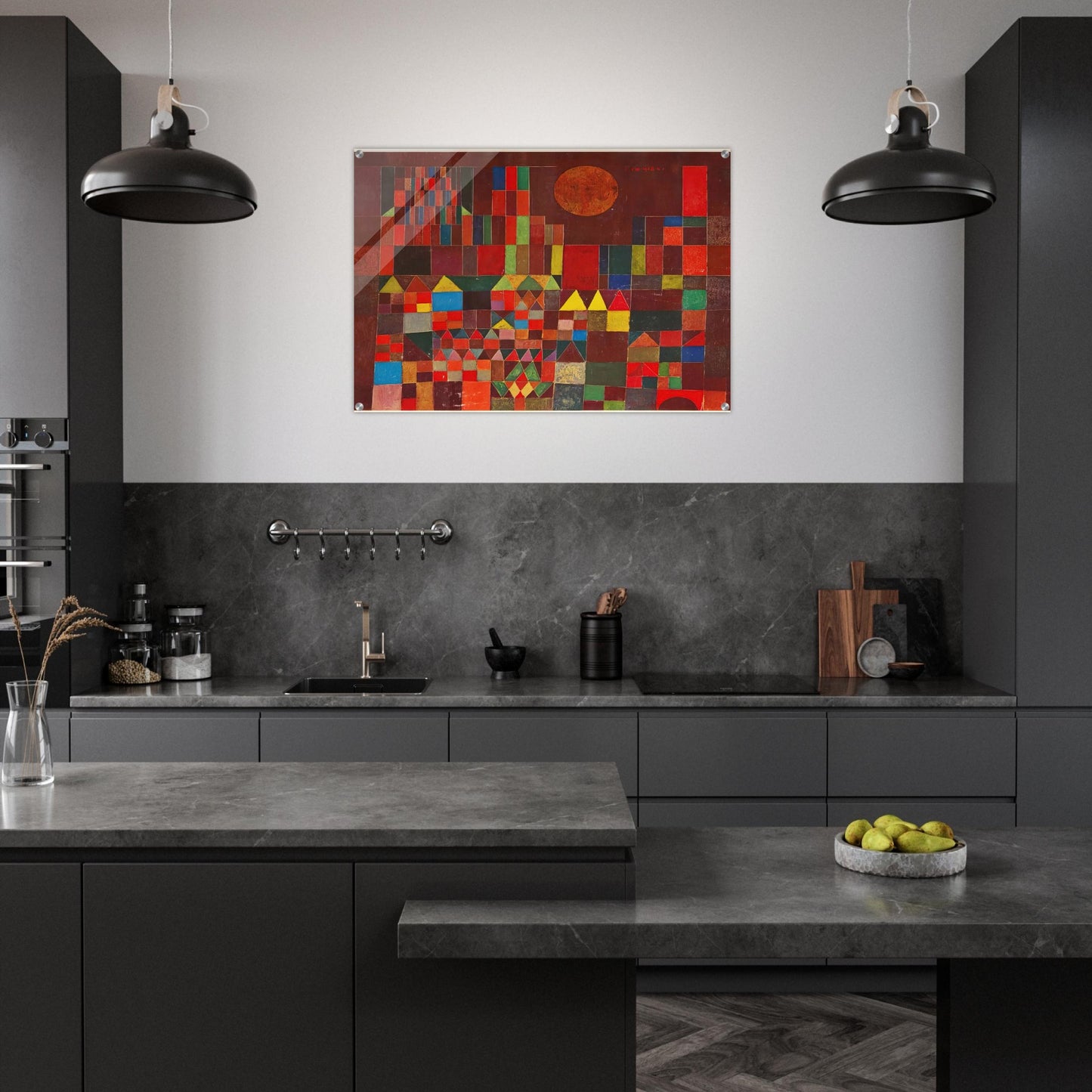 CASTLE AND SUN 1928 - Paul Klee Acrylic Print - 70x100 cm / 28x40″ inches