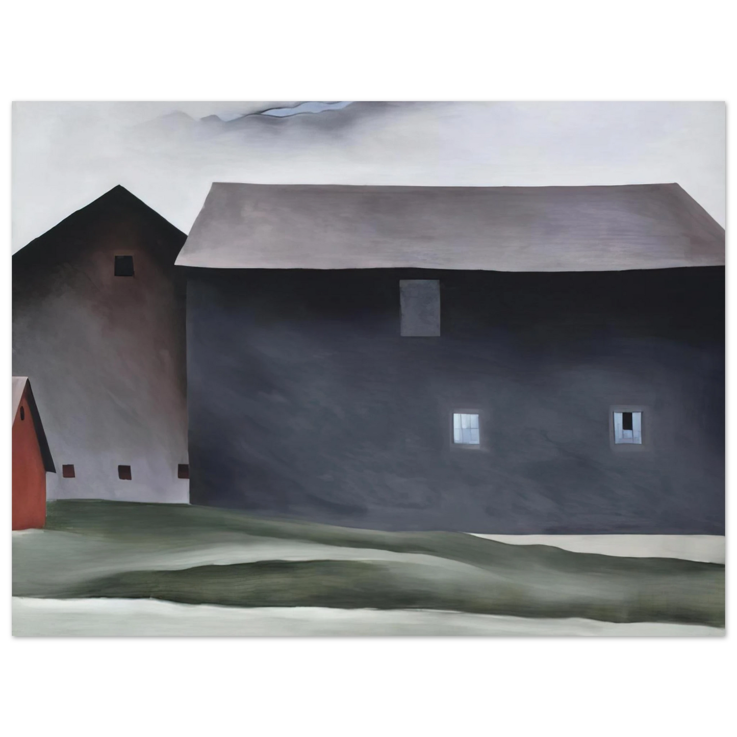 Georgia O'Keeffe - Lake George Barns Fine Art Poster