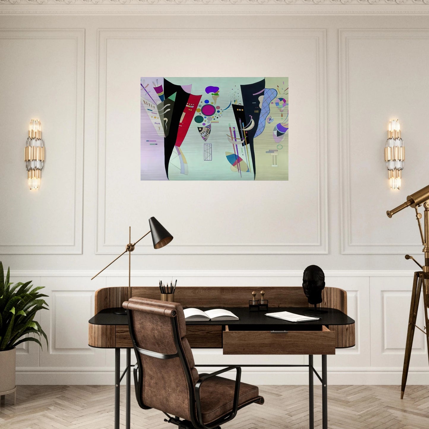 RECIPROCAL ACCORDS 1942 - Wassily Kandinsky Brushed Aluminum Print - 70x100 cm / 28x40 inches | Wassily Kandinsky Aluminum Print | Wassily Kandinsky Prints