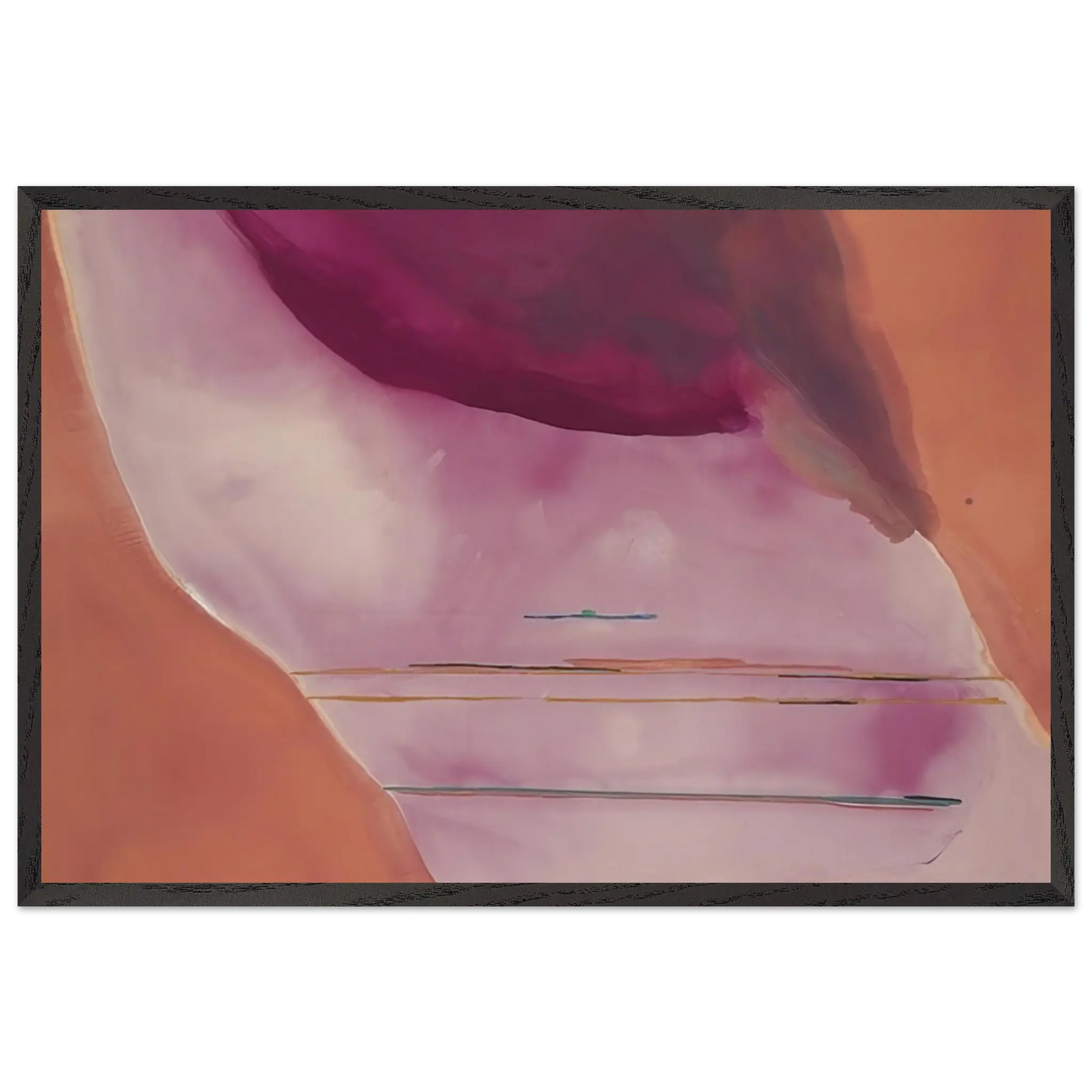 Helen Frankenthaler - Pendulum - 1972 Wall art - 15x20 cm / 6x8 Inches - Premium Wooden Framed Poster With Fine Art Paper - White frame