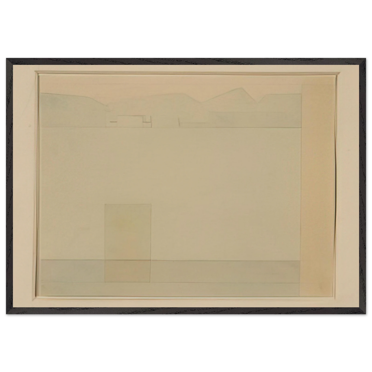 Lago dOrta - 1956 - Antonio Calderara 70x100 cm / 28x40 inches Framed Art Print – Black Wooden Frame