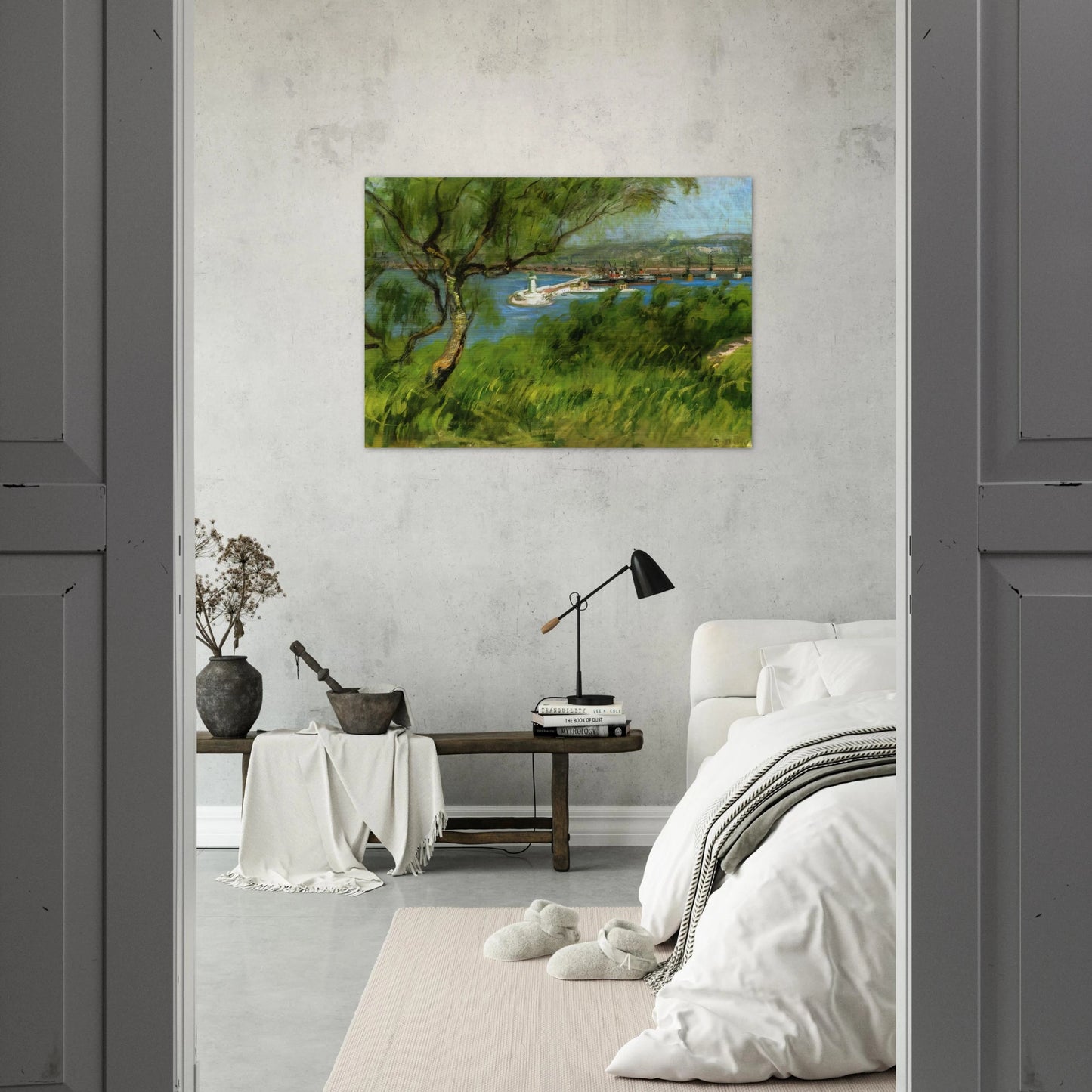 VIEW OF A PORT - Raoul Dufy Brushed Aluminum Print - 70x100 cm / 28x40 inches | Raoul Dufy Aluminum Print | Raoul Dufy Prints