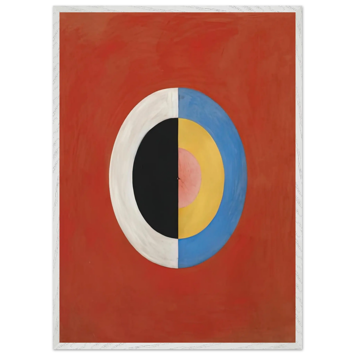 Hilma af Klint - THE SWAN NO 17 1915 0 Wall art - A1 (59.4 x 84.1  cm) - Premium Wooden Framed Poster With Fine Art Paper - Black frame