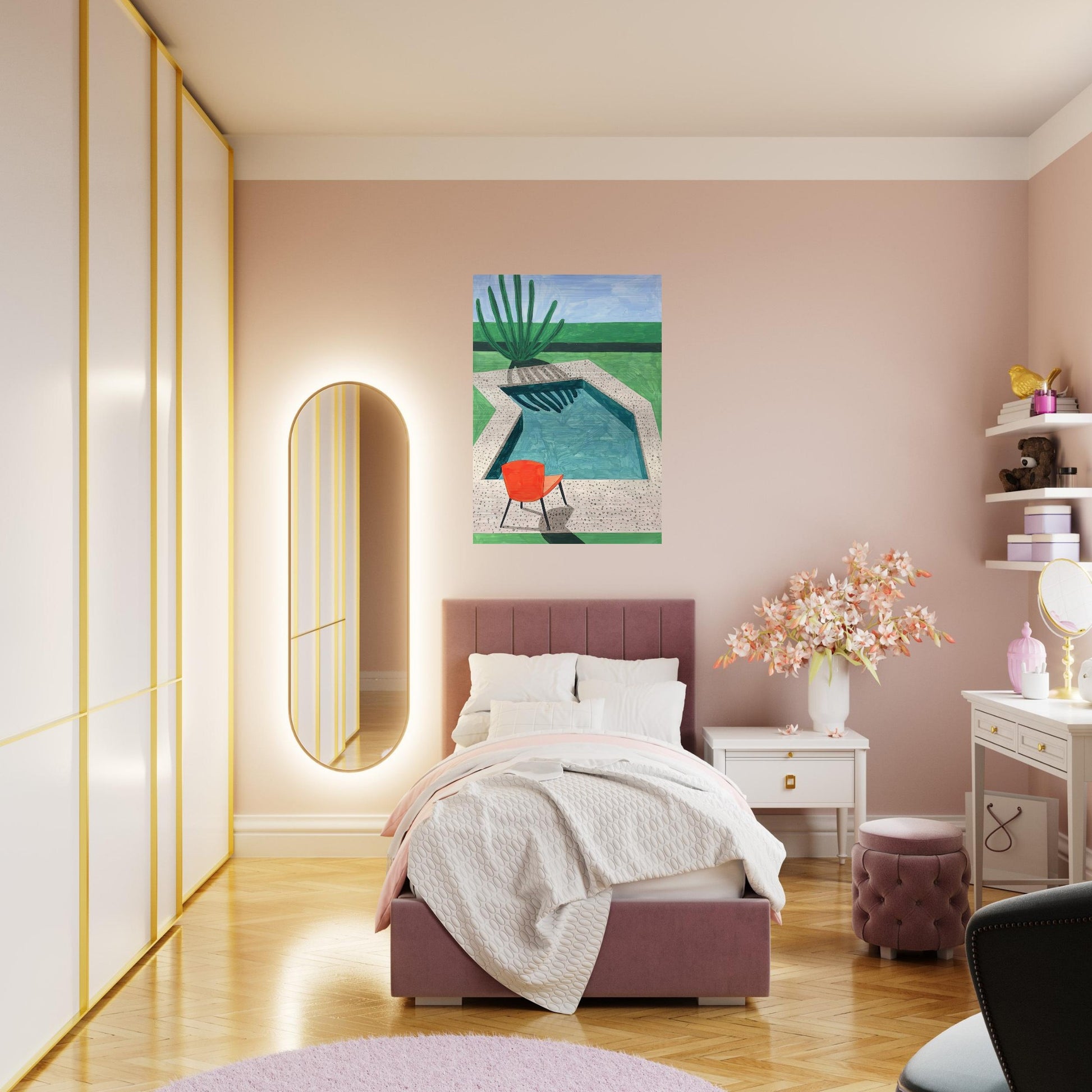 David Hockney - David Hockney Brushed Aluminum Print - 70x100 cm / 28x40 inches | David Hockney Aluminum Print | David Hockney Prints