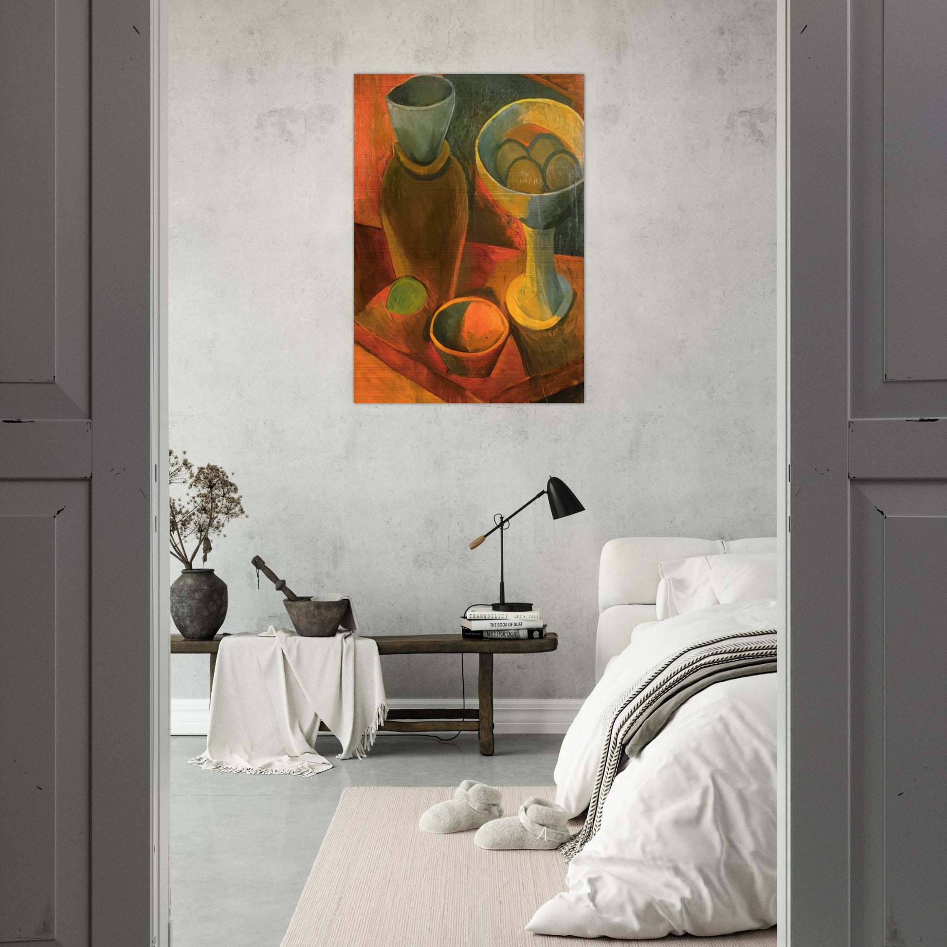 Jug and fruit dish - Pablo Picasso Brushed Aluminum Print - 70x100 cm / 28x40 inches | Pablo Picasso Aluminum Print | Pablo Picasso Prints