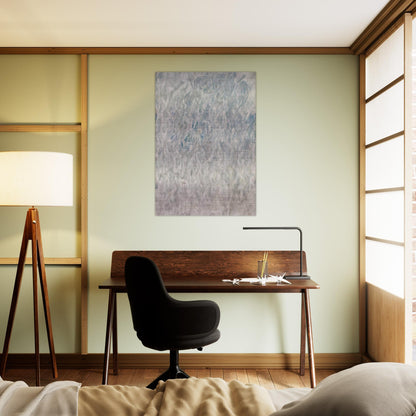 Amerika  Grey Blue  - Sam Francis Brushed Aluminum Print - 70x100 cm / 28x40 inches | Sam Francis Aluminum Print | Sam Francis Prints
