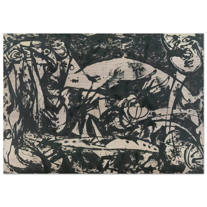 NUMBER 14 - Jackson Pollock Brushed Aluminum Print - 70x100 cm / 28x40 inches | Jackson Pollock Aluminum Print | Jackson Pollock Prints