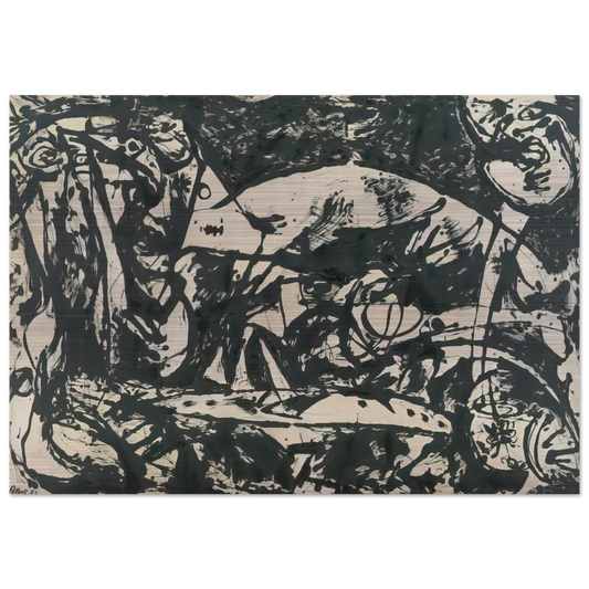 NUMBER 14 - Jackson Pollock Brushed Aluminum Print - 70x100 cm / 28x40 inches | Jackson Pollock Aluminum Print | Jackson Pollock Prints