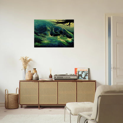My Soul - Eyvind Earle Brushed Aluminum Print - 70x100 cm / 28x40 inches | Eyvind Earle Aluminum Print | Eyvind Earle Prints