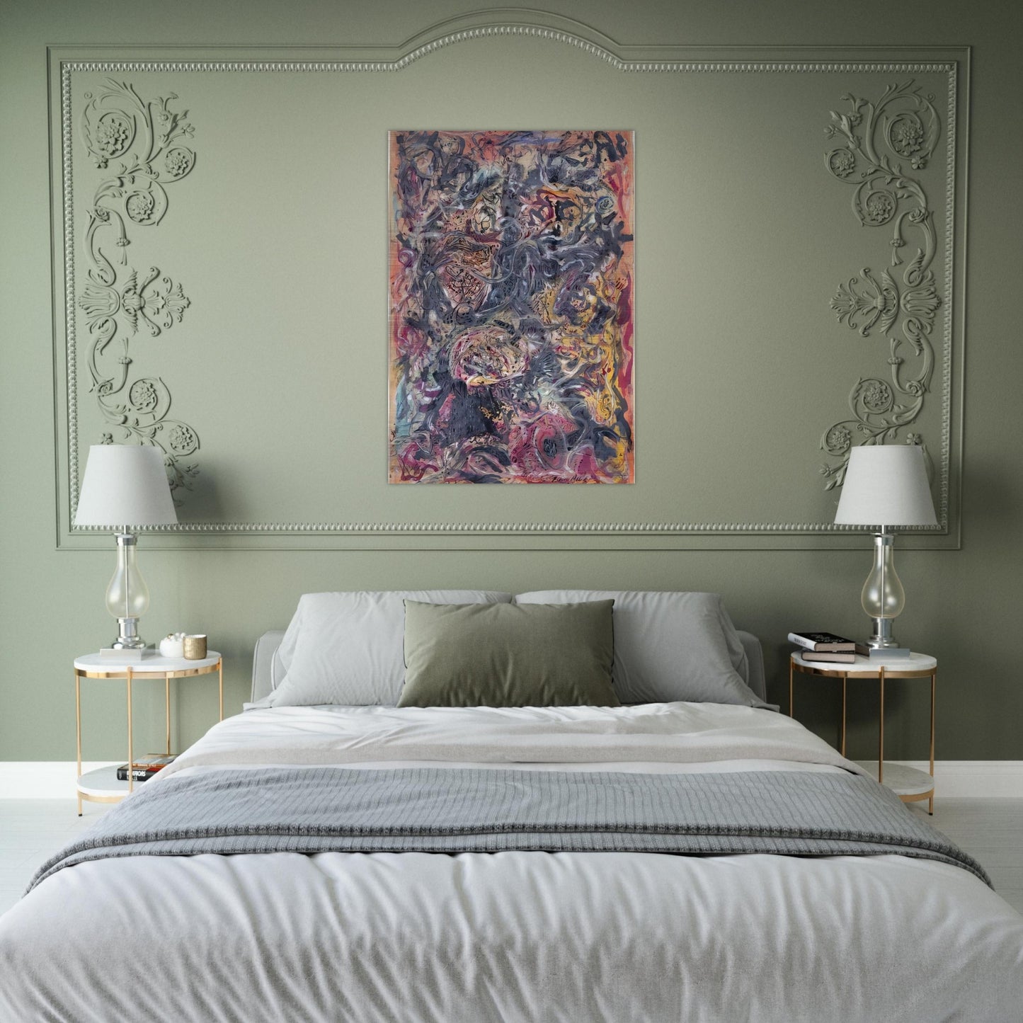 PATTERN - Jackson Pollock Brushed Aluminum Print - 70x100 cm / 28x40 inches | Jackson Pollock Aluminum Print | Jackson Pollock Prints