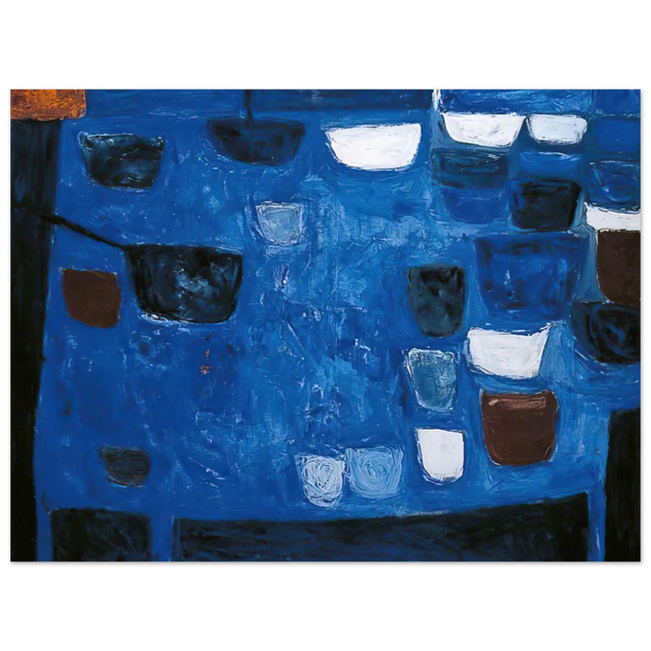 William Scott - Blue Still Life - 1957  75x100 cm / 30x40inches Fine Art Poster