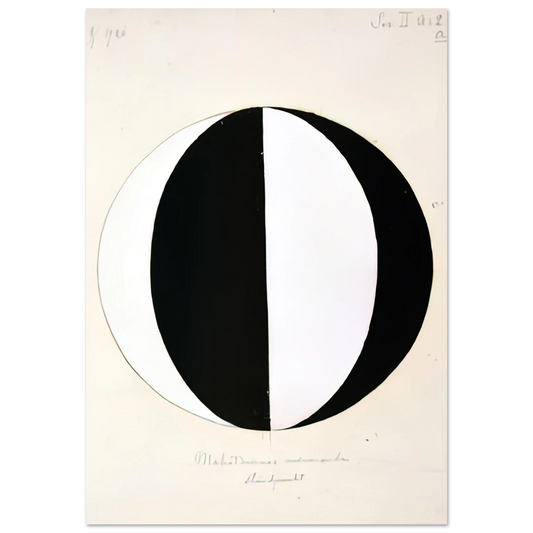 Hilma af Klint - THE MAHATMAS PRESENT STANDING POINT SERIES II NO 2A 1920 Wall art - 13x18 cm / 5x7 inches - Fine Art Poster-canvas - -