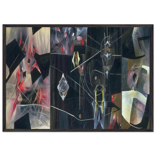 BLACK VIRTUE 1943 - Roberto Matta 70x100 cm / 28x40 inches Framed Art Print – Black Wooden Frame
