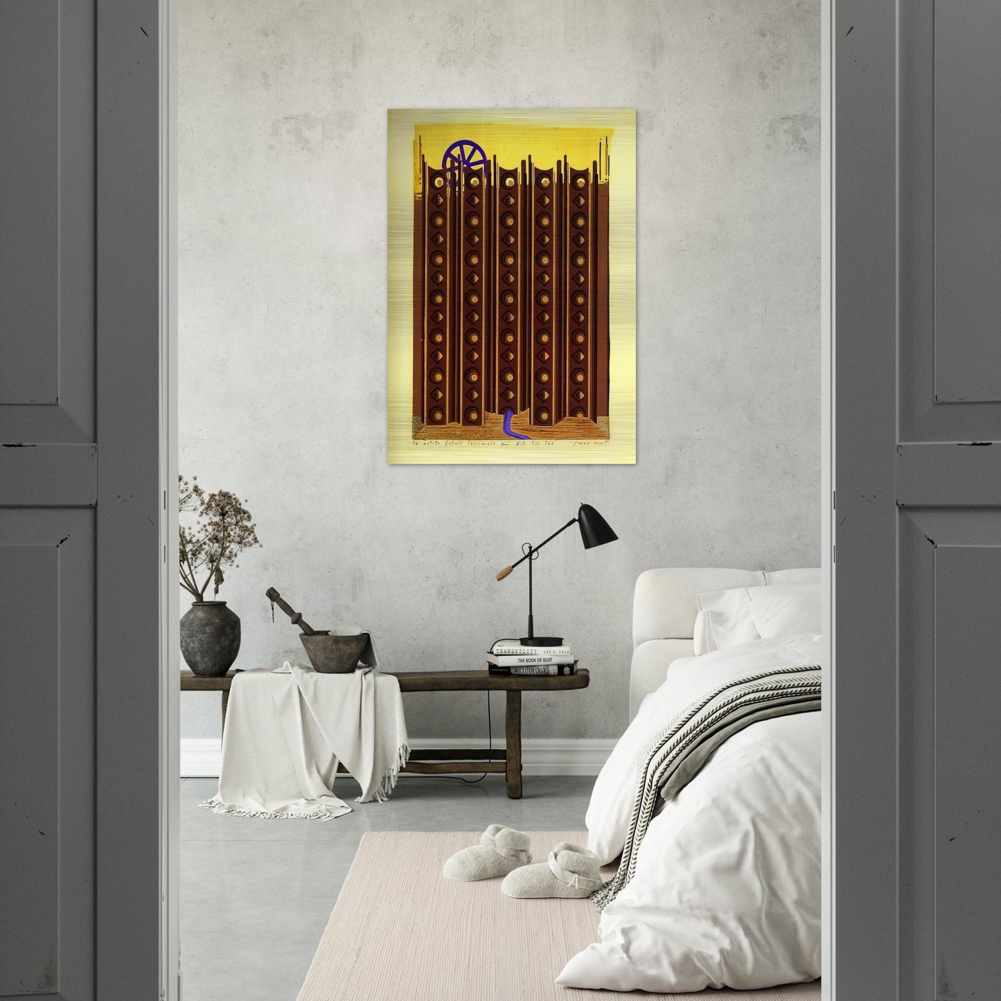 The Small Fistule That Says Tic Tac - Max Ernst Brushed Aluminum Print - 70x100 cm / 28x40 inches | Max Ernst Aluminum Print | Max Ernst Prints