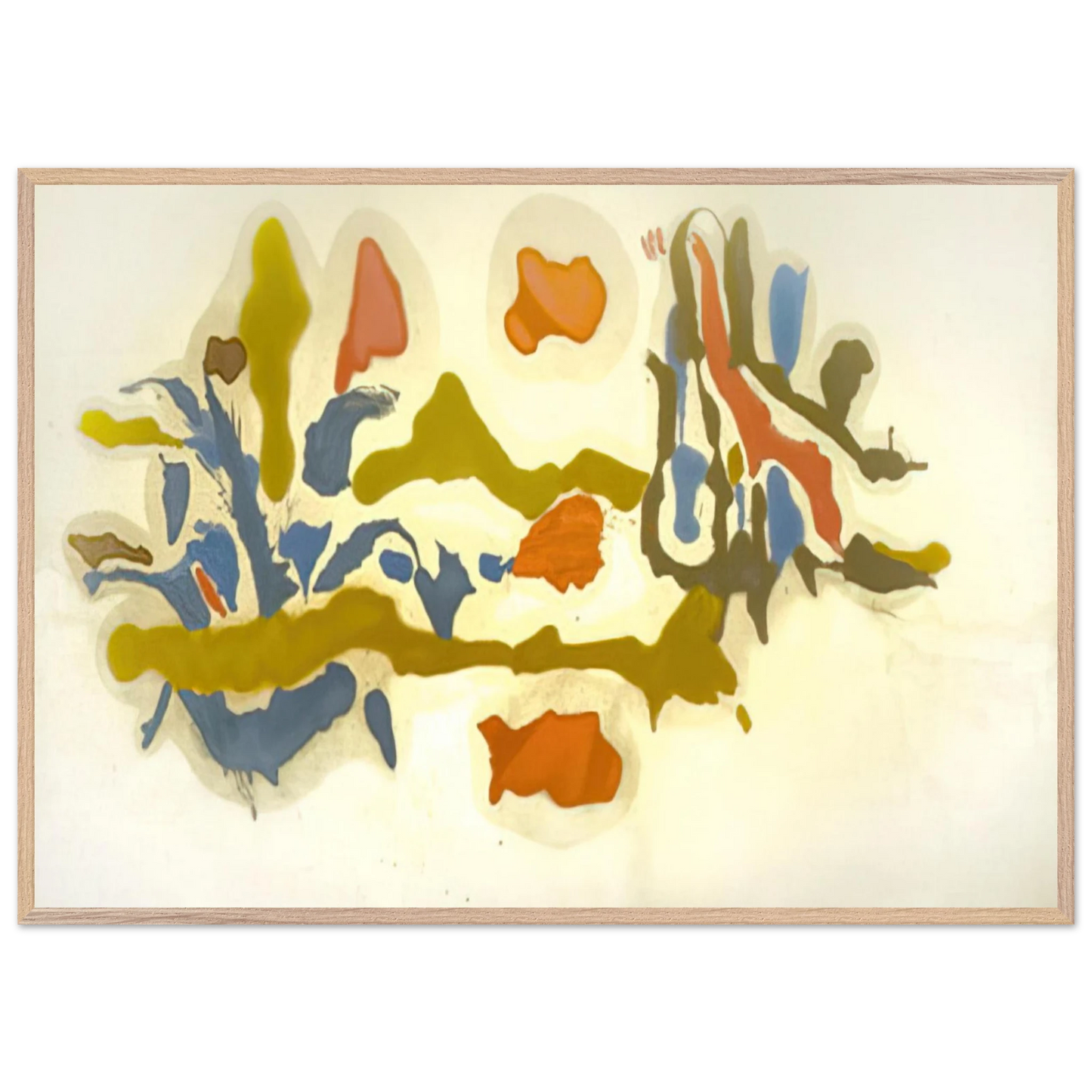 Helen Frankenthaler - Seascape with Dunes - 1962 Wall art - 70x100 cm / 28x40 inches - Fine Art Poster-canvas - -