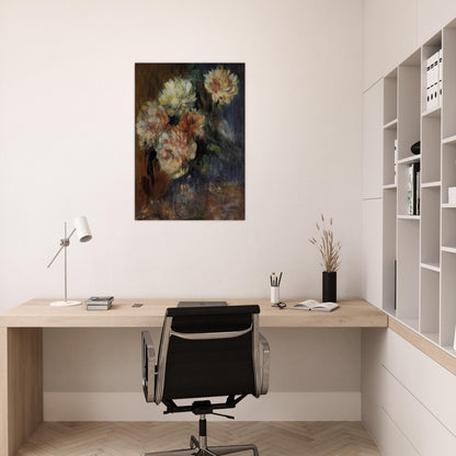 Vase of Peonies - Pierre-Auguste Renoir Brushed Aluminum Print - 70x100 cm / 28x40 inches | Pierre-Auguste Renoir Aluminum Print | Pierre-Auguste Renoir Prints