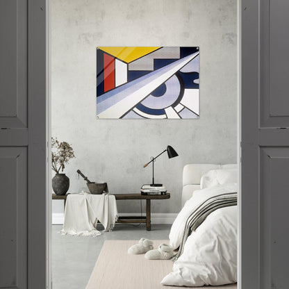 MODERN PAINTING WITH WEDGE 1967 - Roy Lichtenstein Acrylic Print - 70x100 cm / 28x40″ inches