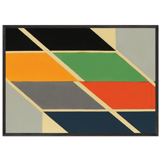 Big Bang Series - 1966 - Larry Zox 70x100 cm / 28x40 inches Framed Art Print – Black Wooden Frame