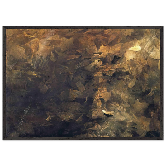 THIN ICE - Andrew Wyeth 70x100 cm / 28x40 inches Framed Art Print – Black Wooden Frame