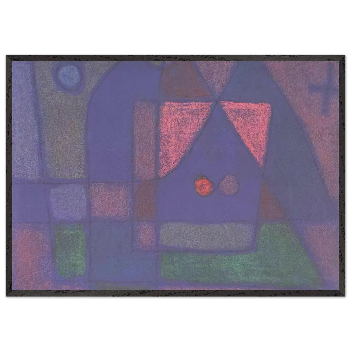 SMALL ROOM IN VENICE - Paul Klee 70x100 cm / 28x40 inches Framed Art Print – Black Wooden Frame