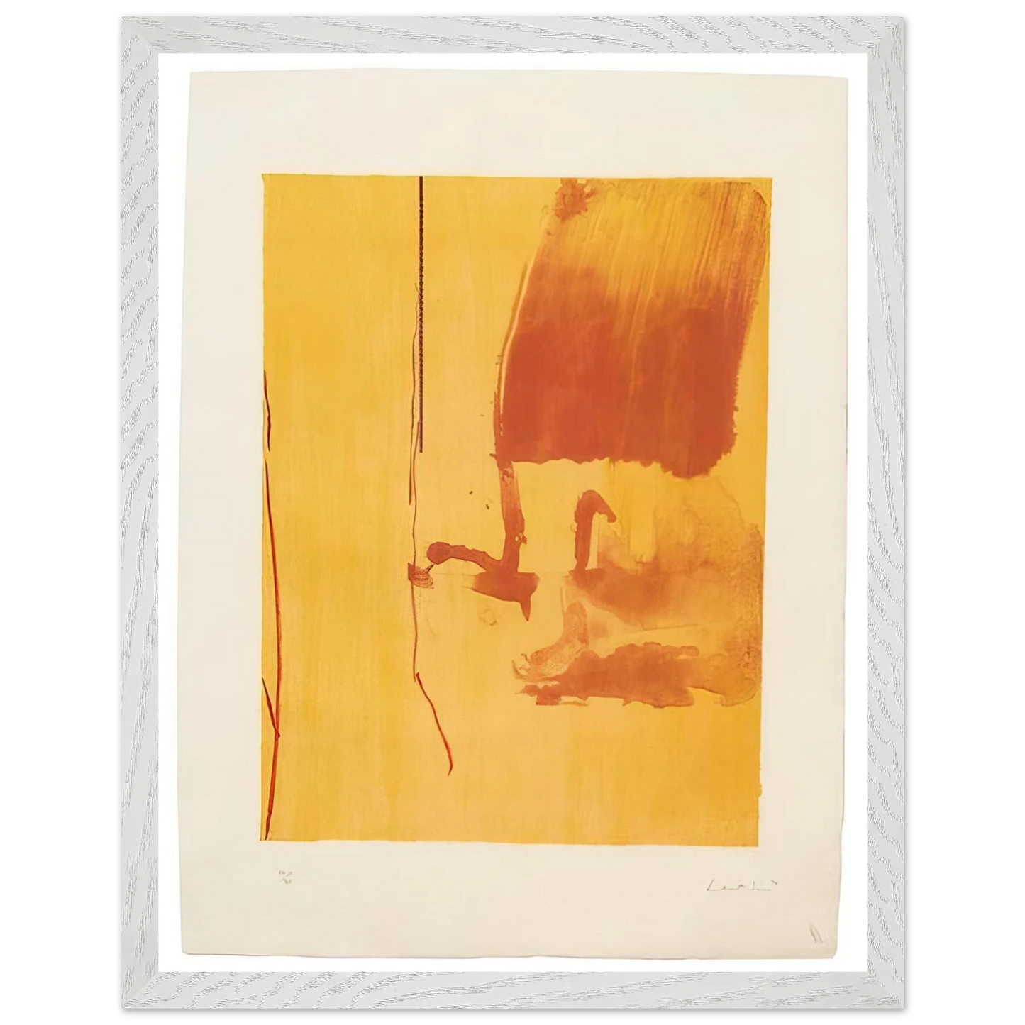 Helen Frankenthaler - Harvest - 1976 Wall art - 50x70 cm / 20x28 inches - Premium Wooden Framed Poster With Fine Art Paper-canvas - White frame
