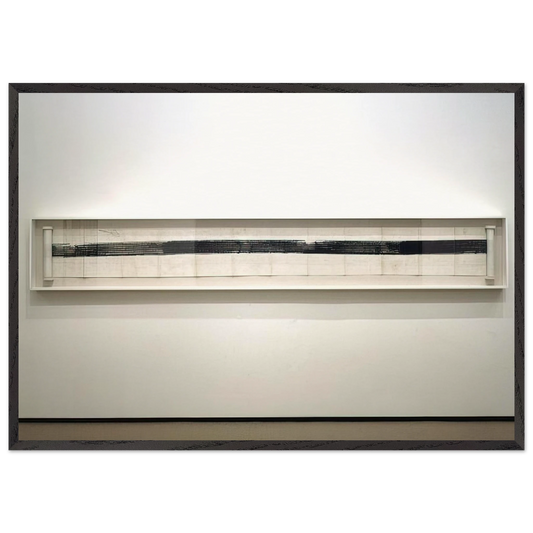AUTOMOBILE TIRE PRINT 1953 - Robert Rauschenberg 70x100 cm / 28x40 inches Framed Art Print – Black Wooden Frame