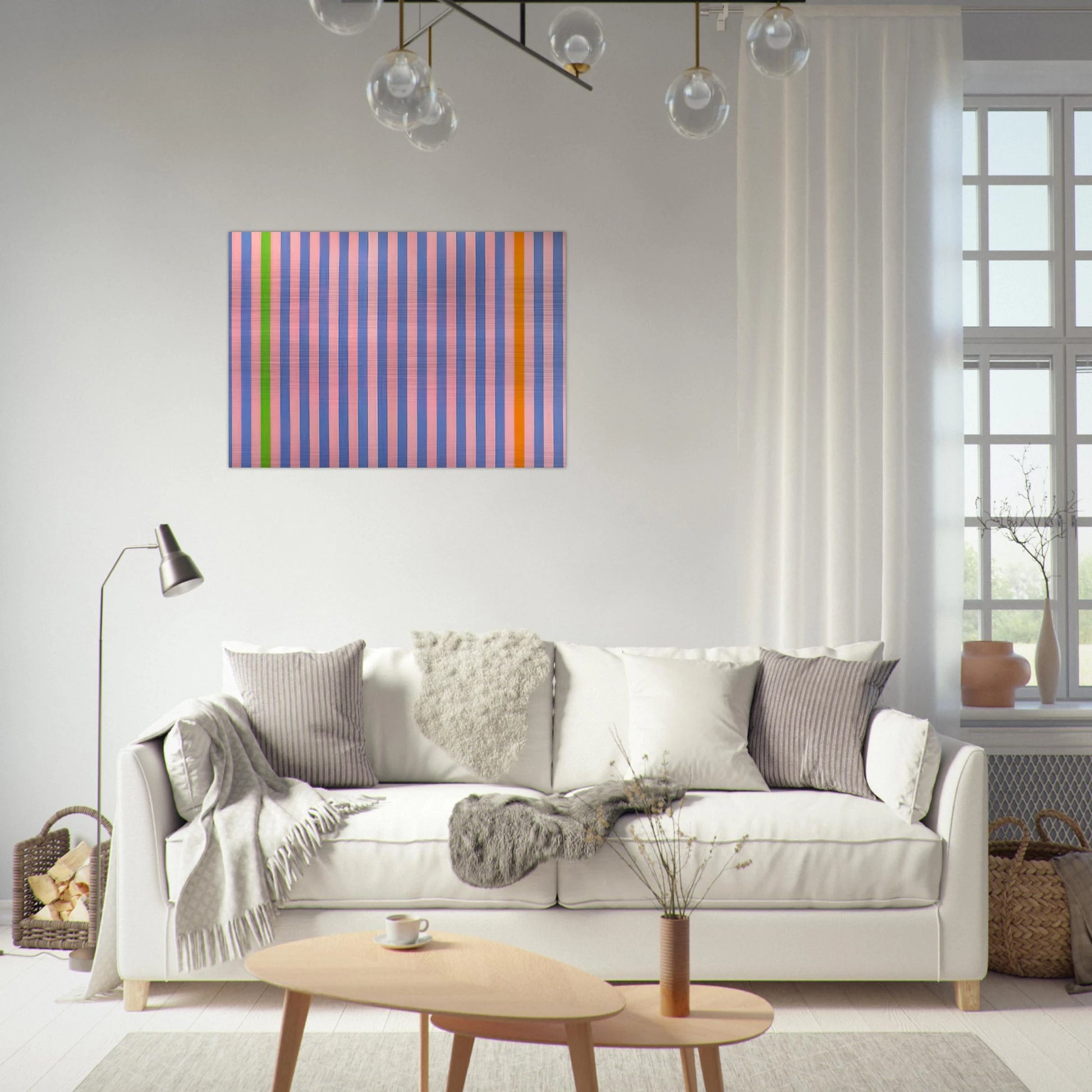 Sweet Score-Skylark - 1960 - Gene Davis Brushed Aluminum Print - 70x100 cm / 28x40 inches | Gene Davis Aluminum Print | Gene Davis Prints