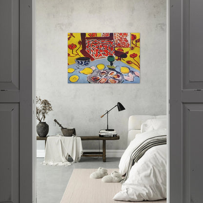 OYSTERS AND WOODEN ARMCHAIR 1943 - Henri Matisse Brushed Aluminum Print - 70x100 cm / 28x40 inches | Henri Matisse Aluminum Print | Henri Matisse Prints