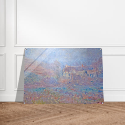 Houses at Falaise in the Fog - claude monet Acrylic Print - 70x100 cm / 28x40″ inches | claude monet Wall Art | claude monet Prints