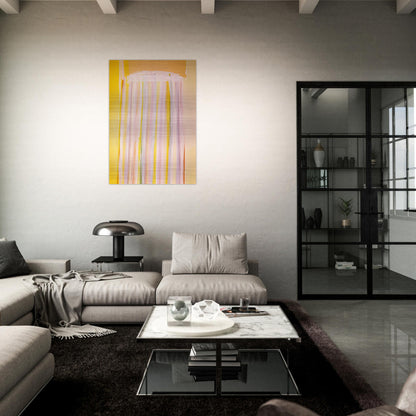 Yellow Prairie - 1972 - Ronnie Landfield Brushed Aluminum Print - 70x100 cm / 28x40 inches | Ronnie Landfield Aluminum Print | Ronnie Landfield Prints