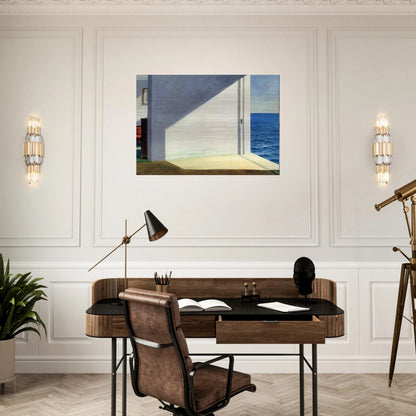 Rooms By The Sea - Edward Hopper Brushed Aluminum Print - 70x100 cm / 28x40 inches | Edward Hopper Aluminum Print | Edward Hopper Prints