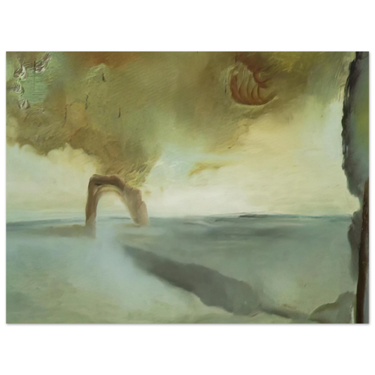Salvador Dali - LANDSCAPE WITH ROCK IN THE SHAPE OF A TRIUMPHAL ARCH  75x100 cm / 30x40inches Fine Art Poster