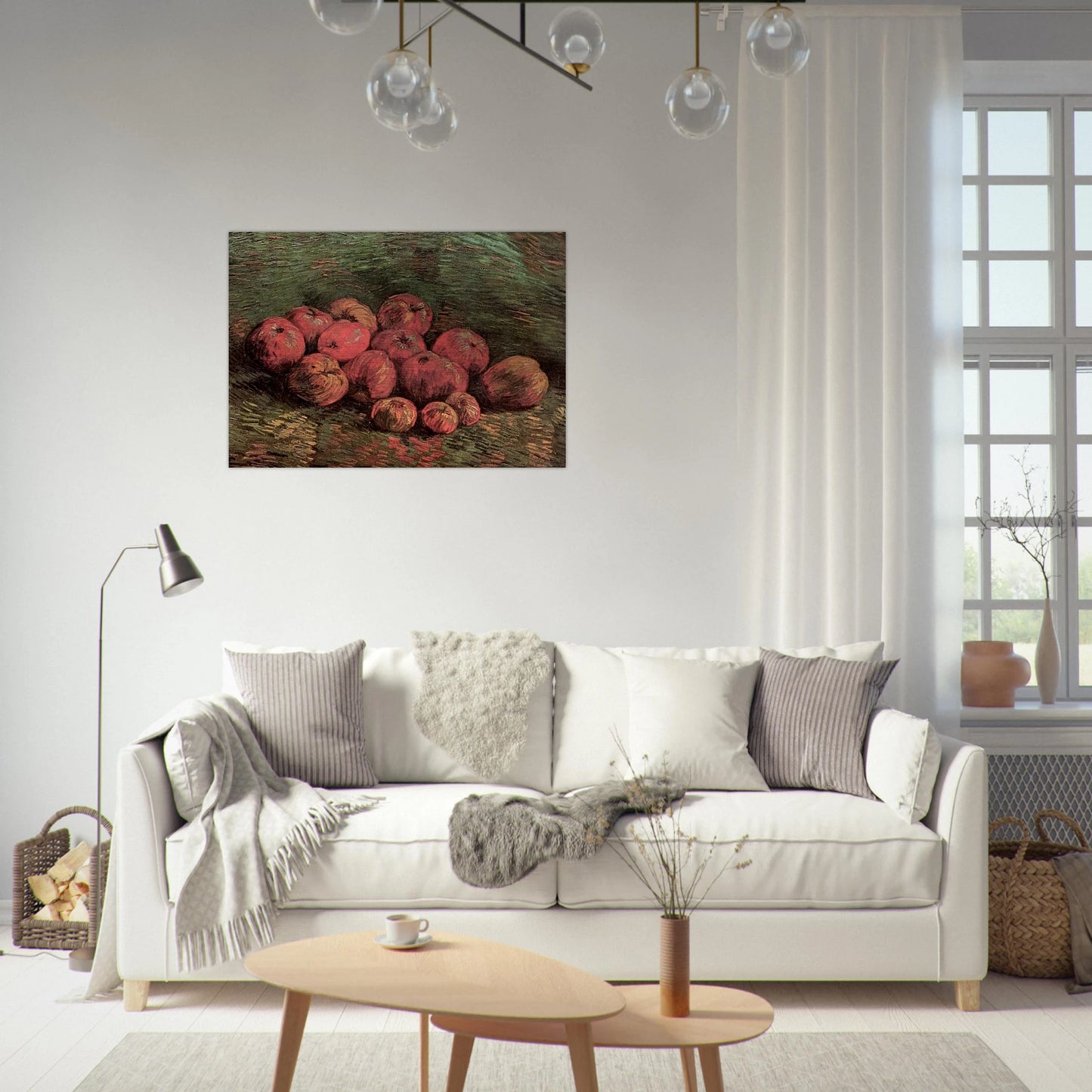 Still Life with Apples - Vincent van Gogh Brushed Aluminum Print - 70x100 cm / 28x40 inches | Vincent van Gogh Aluminum Print | Vincent van Gogh Prints